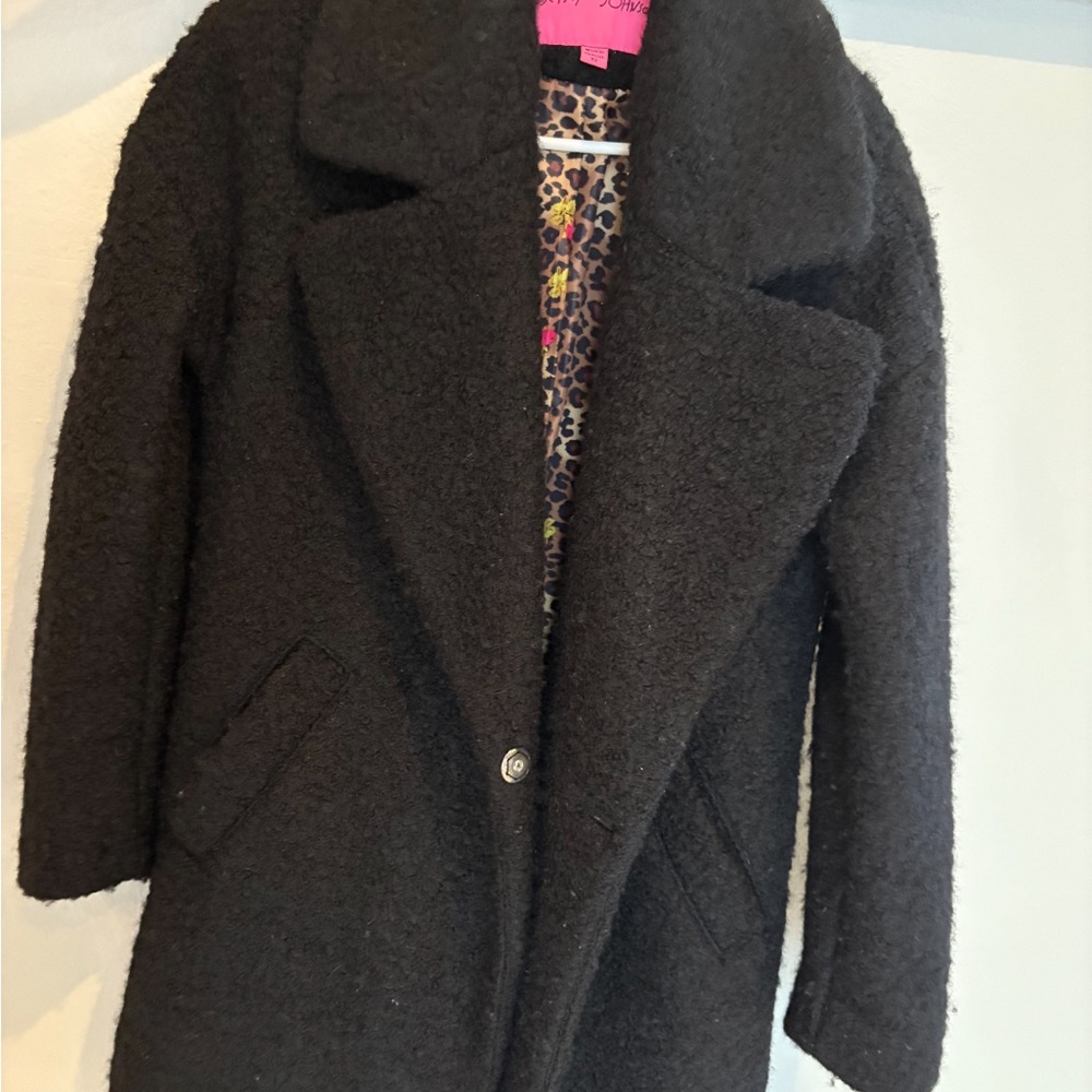 Betsey Johnson Black Teddy Jacket